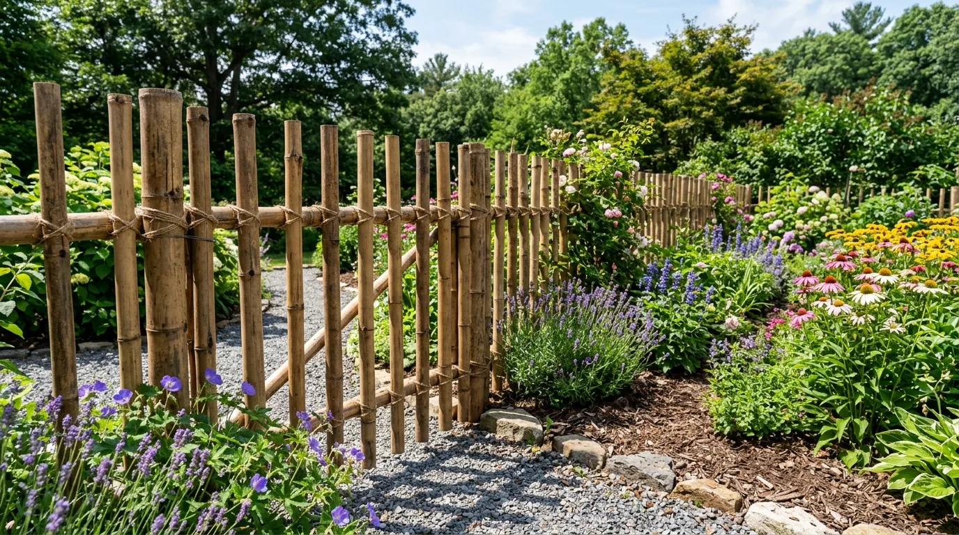 Wire and Wood Frame Fence